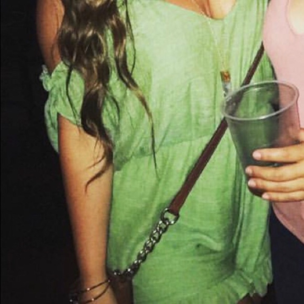 Green Ruffle Romper - Picture 3 of 4